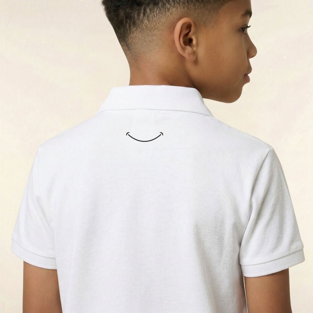 Teen Smart Casual Organic Cotton Set (White Polo + Navy Shorts) - Tiny Tugz™