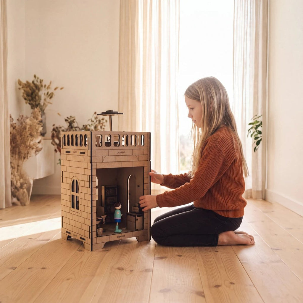 The Cloud Office - Colour-Your-Own Wooden Dollhouse - Tiny Tugz™