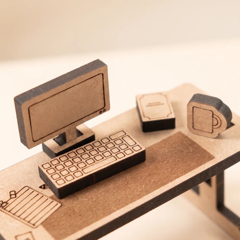 The Cloud Office - Colour-Your-Own Wooden Dollhouse - Tiny Tugz™