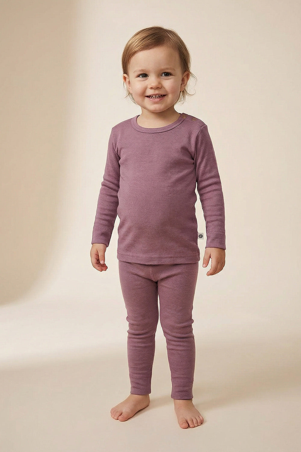 Children's Thermal Clothing Set - Merino Wool - Grape Shake