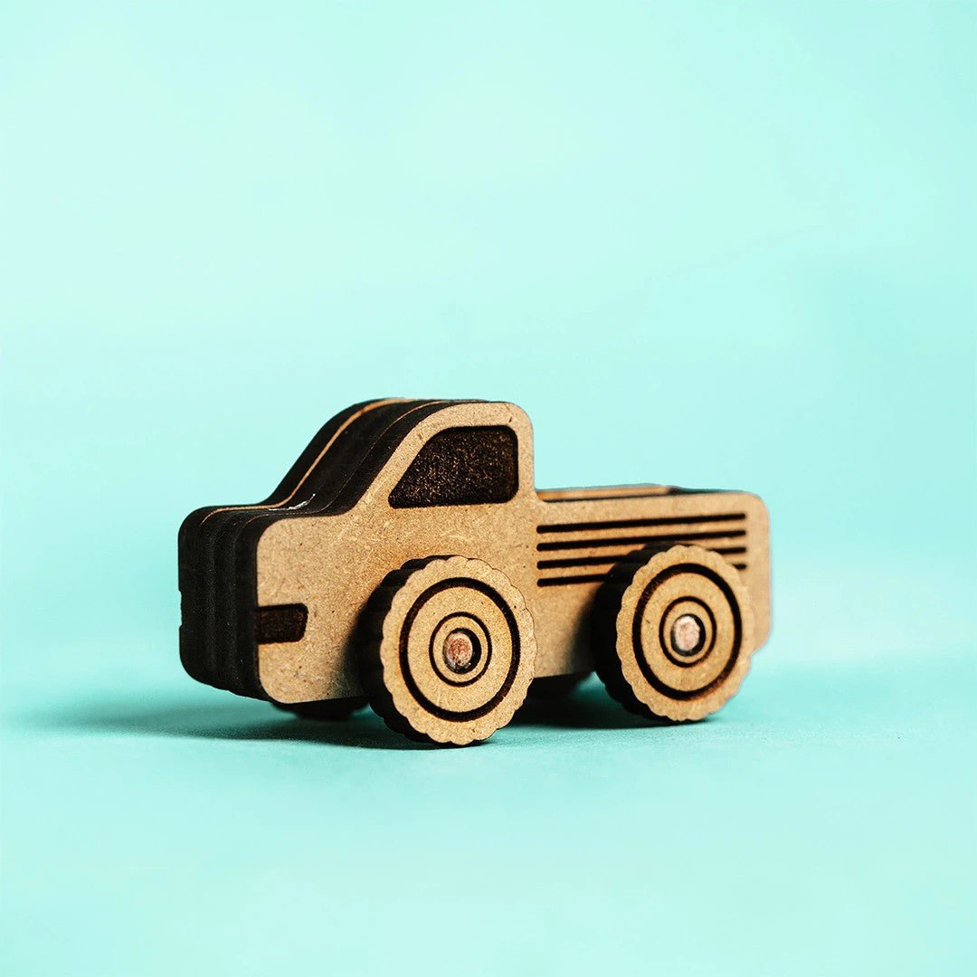 Thunder Truck - Colour-Your-Own Wooden Toy Truck - Tiny Tugz™