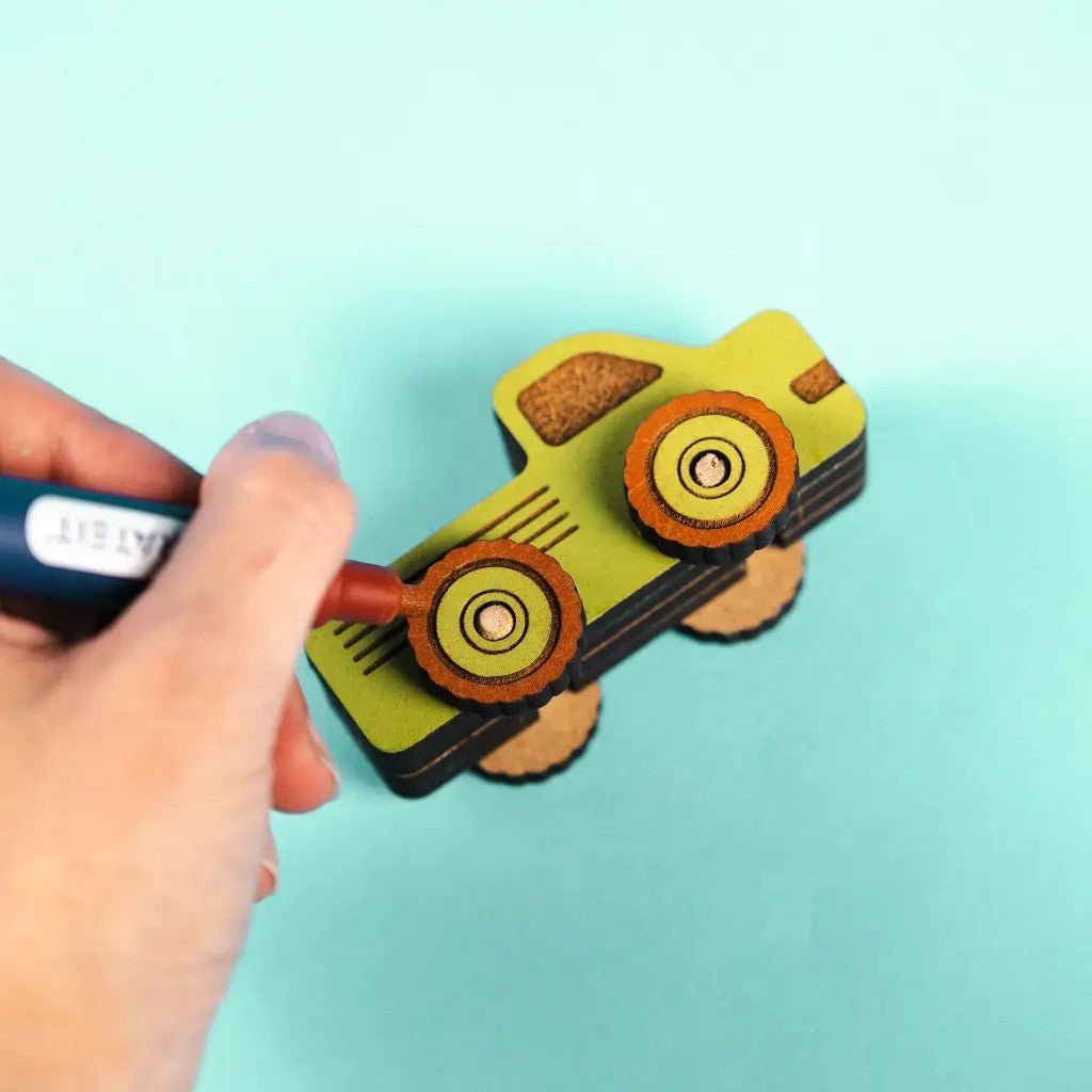 Thunder Truck - Colour-Your-Own Wooden Toy Truck - Tiny Tugz™