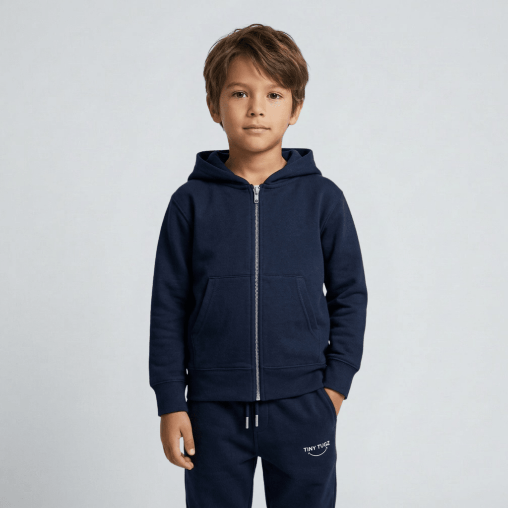 Tiny Tugz™ 100% Organic Cotton Kids Joggers – Navy - Tiny Tugz™