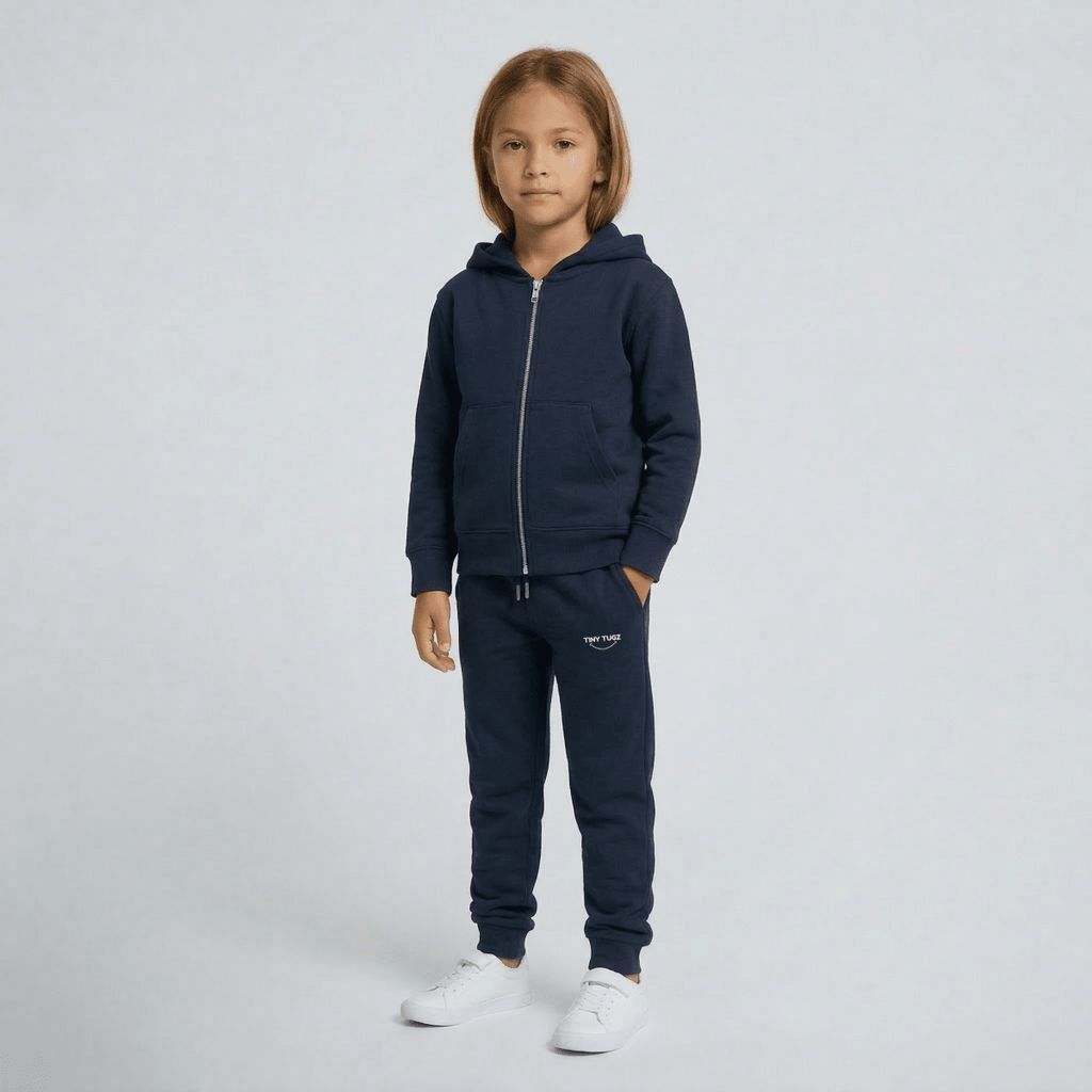 Tiny Tugz™ 100% Organic Cotton Kids Joggers – Navy - Tiny Tugz™