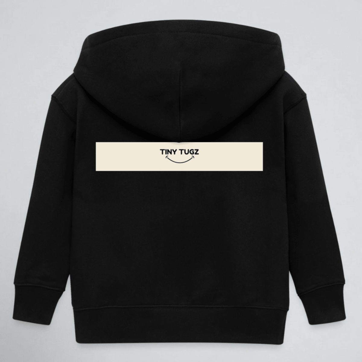 Tiny Tugz™ 100% Organic Cotton Kids Tracksuit – Stripe Logo – Black - Tiny Tugz™