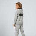 Tiny Tugz™ 100% Organic Cotton Kids Tracksuit – Stripe Logo – Grey - Tiny Tugz™