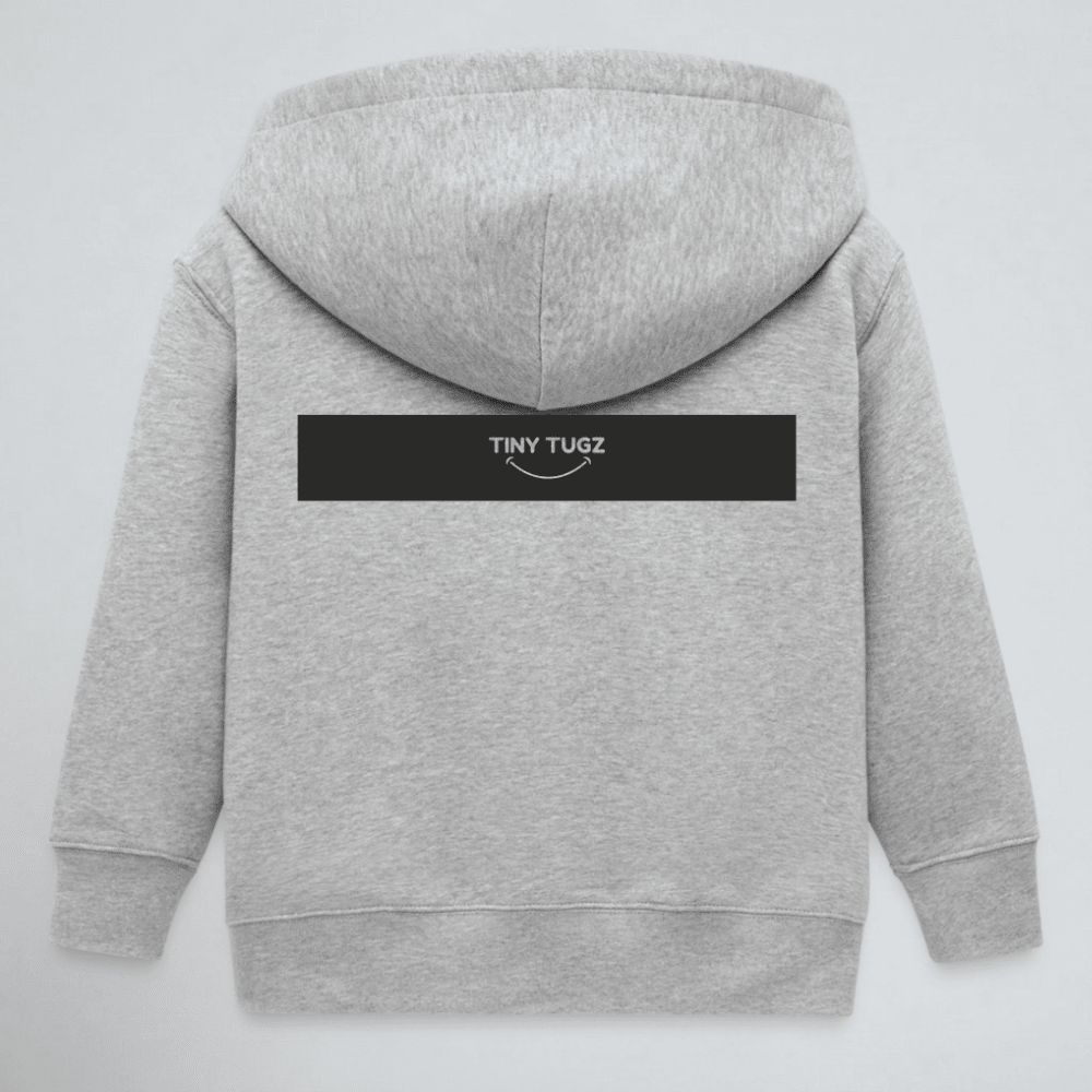 Tiny Tugz™ 100% Organic Cotton Kids Tracksuit – Stripe Logo – Grey - Tiny Tugz™