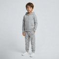 Tiny Tugz™ 100% Organic Cotton Kids Tracksuit – Stripe Logo – Grey - Tiny Tugz™