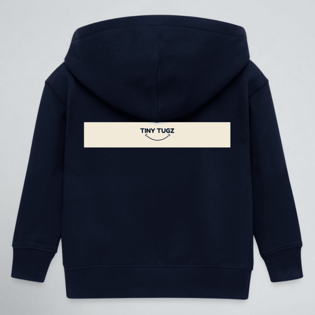 Tiny Tugz™ 100% Organic Cotton Kids Tracksuit – Stripe Logo – Navy - Tiny Tugz™