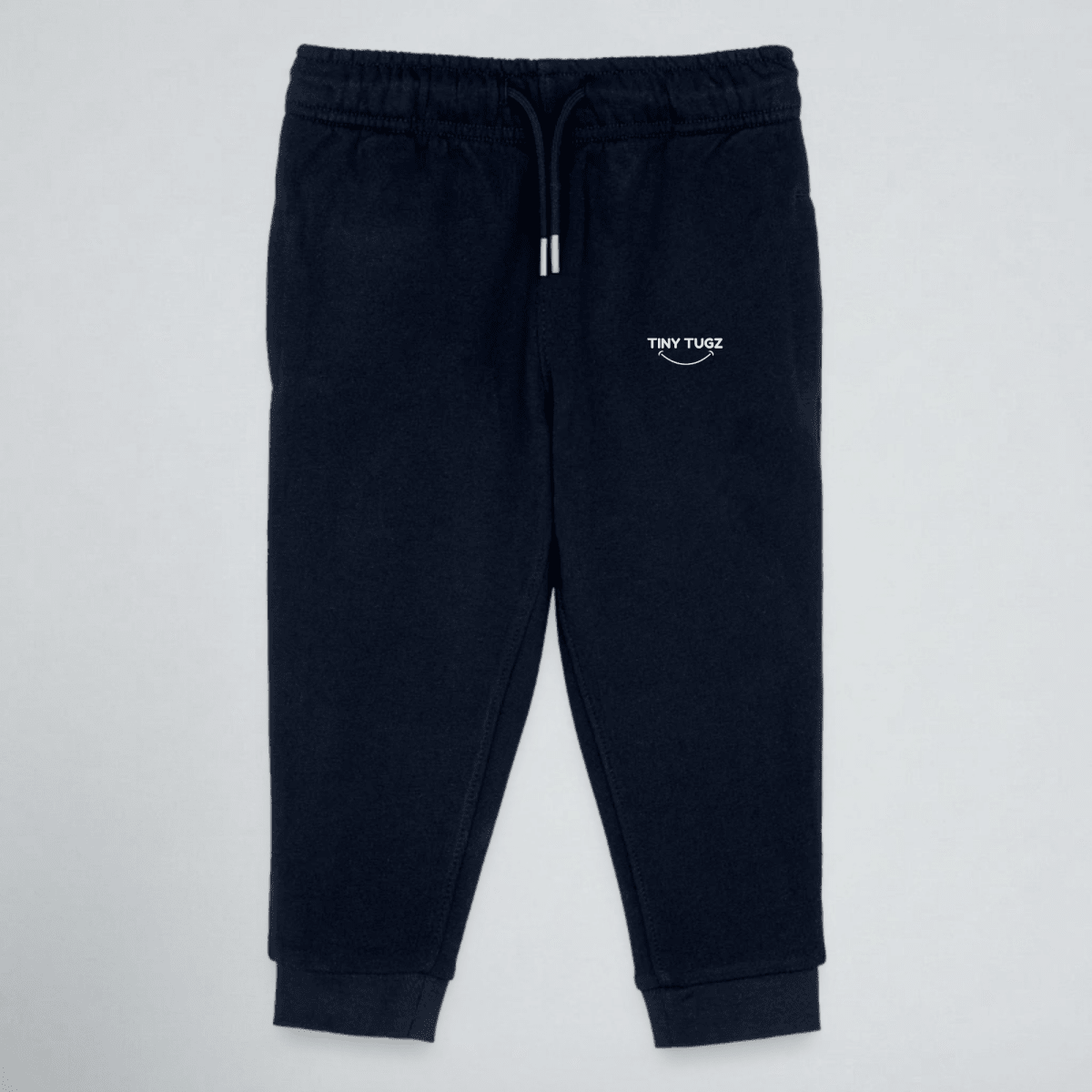 Tiny Tugz™ 100% Organic Cotton Kids Tracksuit – Stripe Logo – Navy - Tiny Tugz™