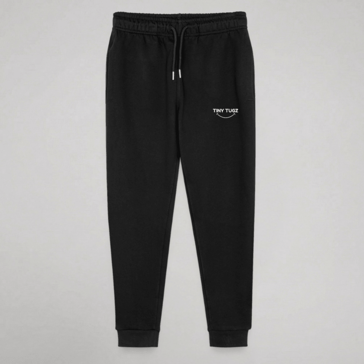 Tiny Tugz™ 100% Organic Cotton Teen Tracksuit – Stripe Logo – Black - Tiny Tugz™