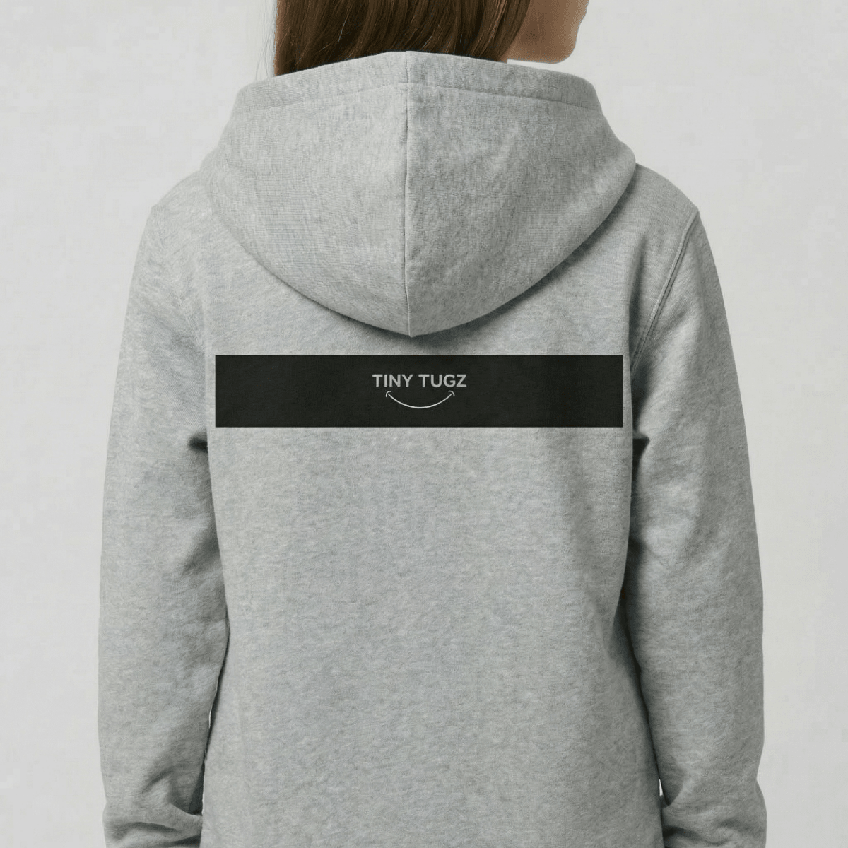 Tiny Tugz™ 100% Organic Cotton Teen Tracksuit – Stripe Logo – Grey - Tiny Tugz™