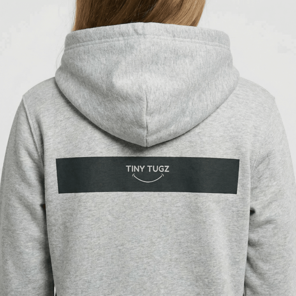 Tiny Tugz™ 100% Organic Cotton Teen Tracksuit – Stripe Logo – Grey - Tiny Tugz™