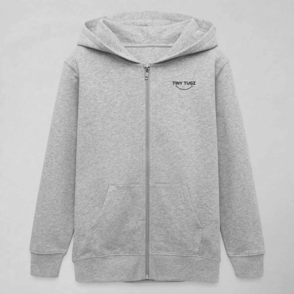 Tiny Tugz™ 100% Organic Cotton Teen Tracksuit – Stripe Logo – Grey - Tiny Tugz™