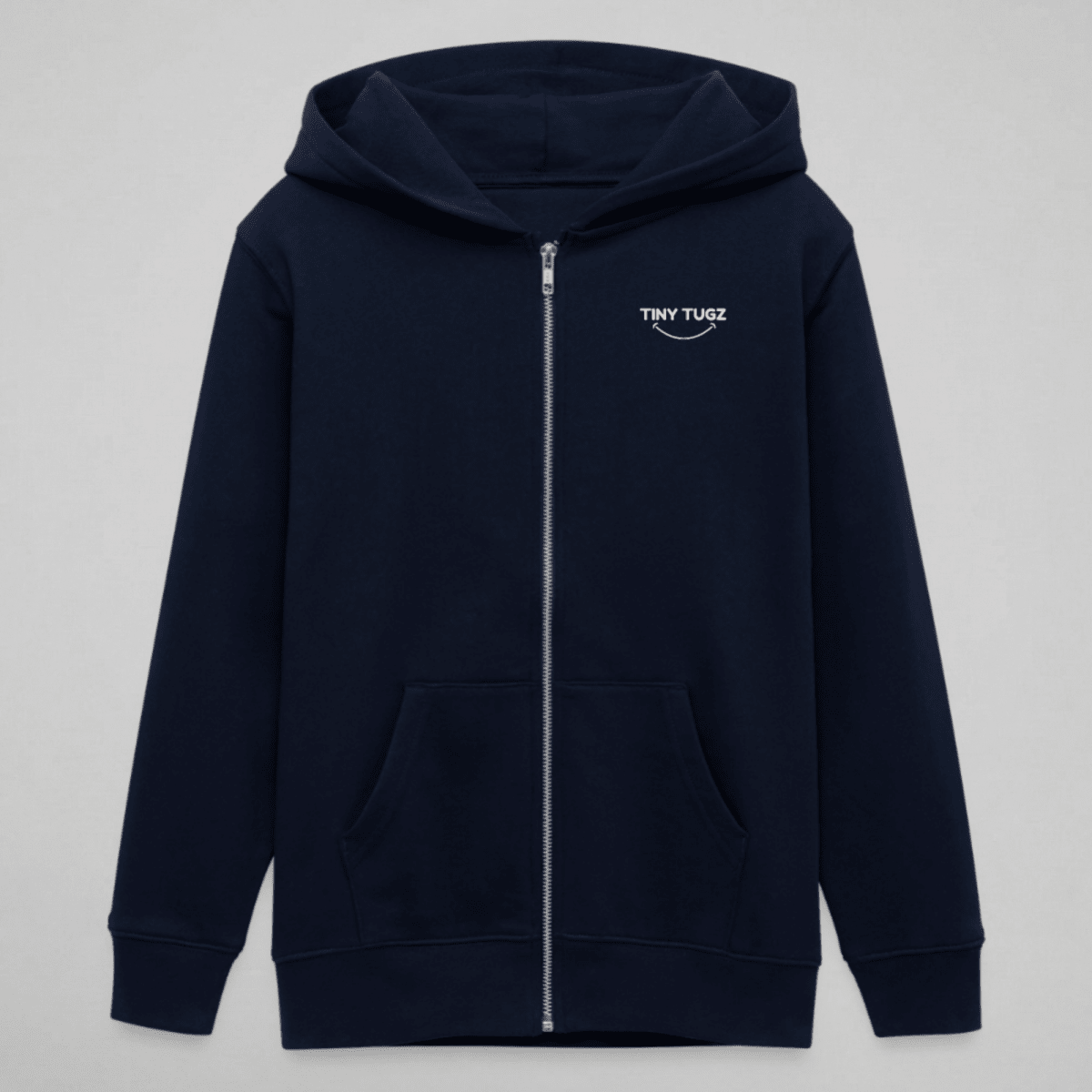 Tiny Tugz™ 100% Organic Cotton Teen Tracksuit – Stripe Logo – Navy - Tiny Tugz™