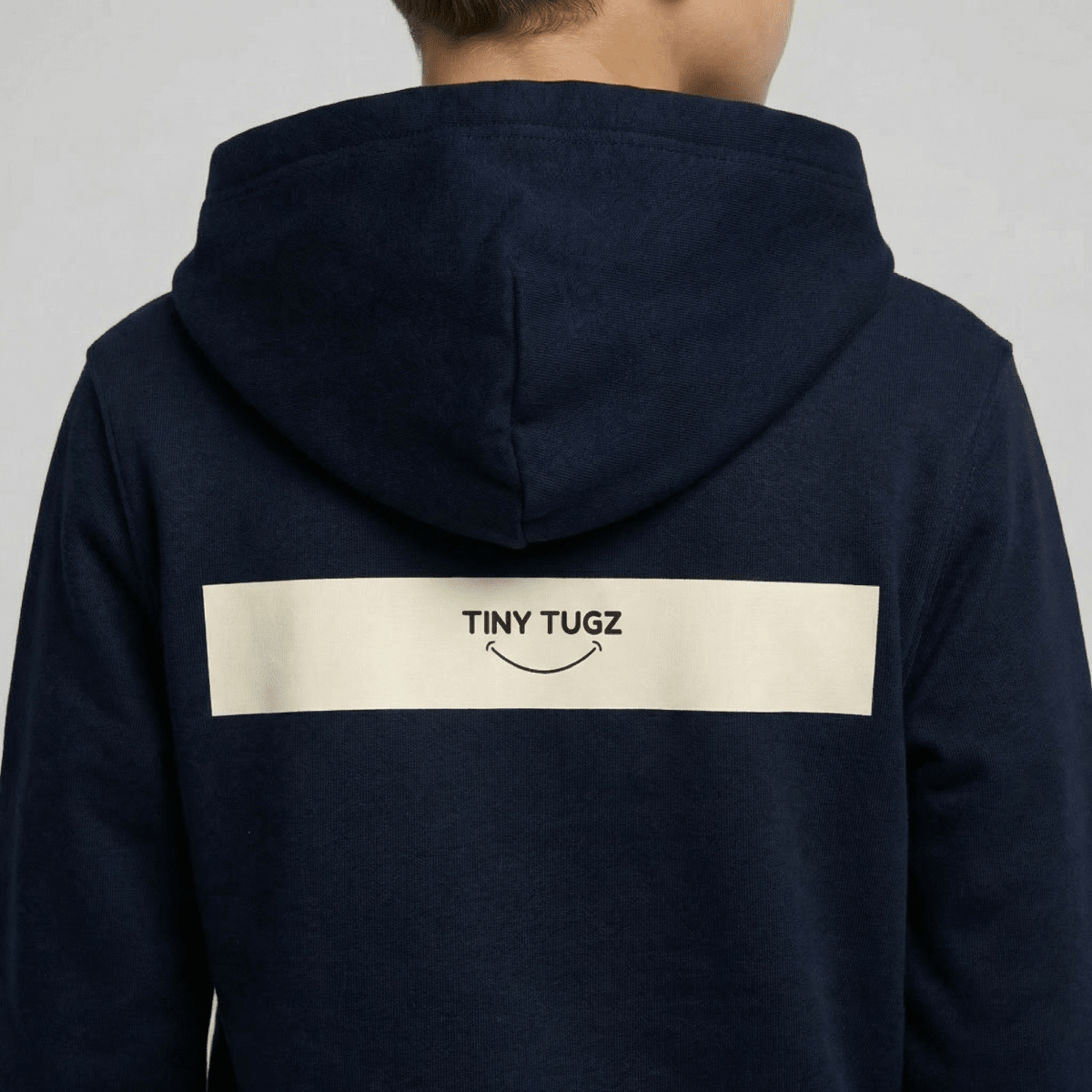 Tiny Tugz™ 100% Organic Cotton Teen Tracksuit – Stripe Logo – Navy - Tiny Tugz™