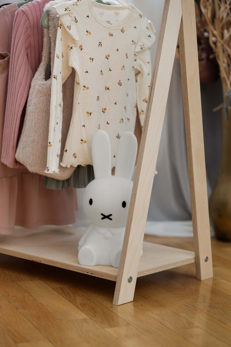 Tipi Clothing Rack for Kids - Wooden, with Shoe Shelf, Large (Natural Wood) - Tiny Tugz™