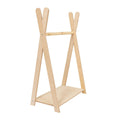 Tipi Clothing Rack for Kids - Wooden, with Shoe Shelf, Small (Natural Wood) - Tiny Tugz™