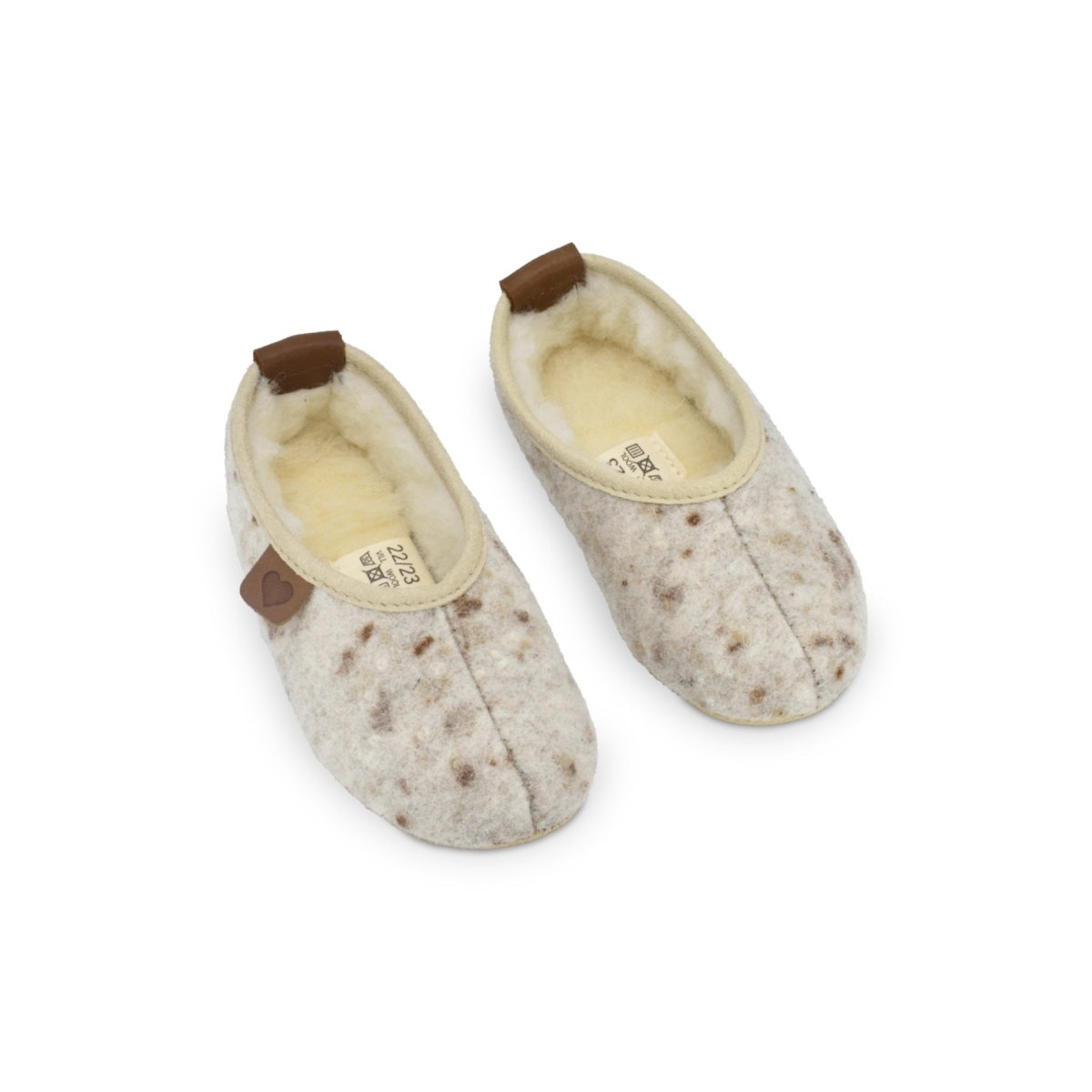 Toddler & Kids Natural Felt & Wool Slippers (Põnni) - Tiny Tugz™