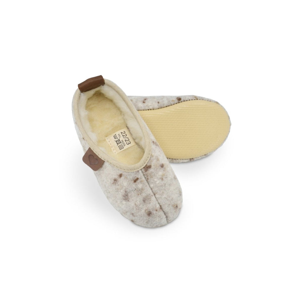 Toddler & Kids Natural Felt & Wool Slippers (Põnni) - Tiny Tugz™
