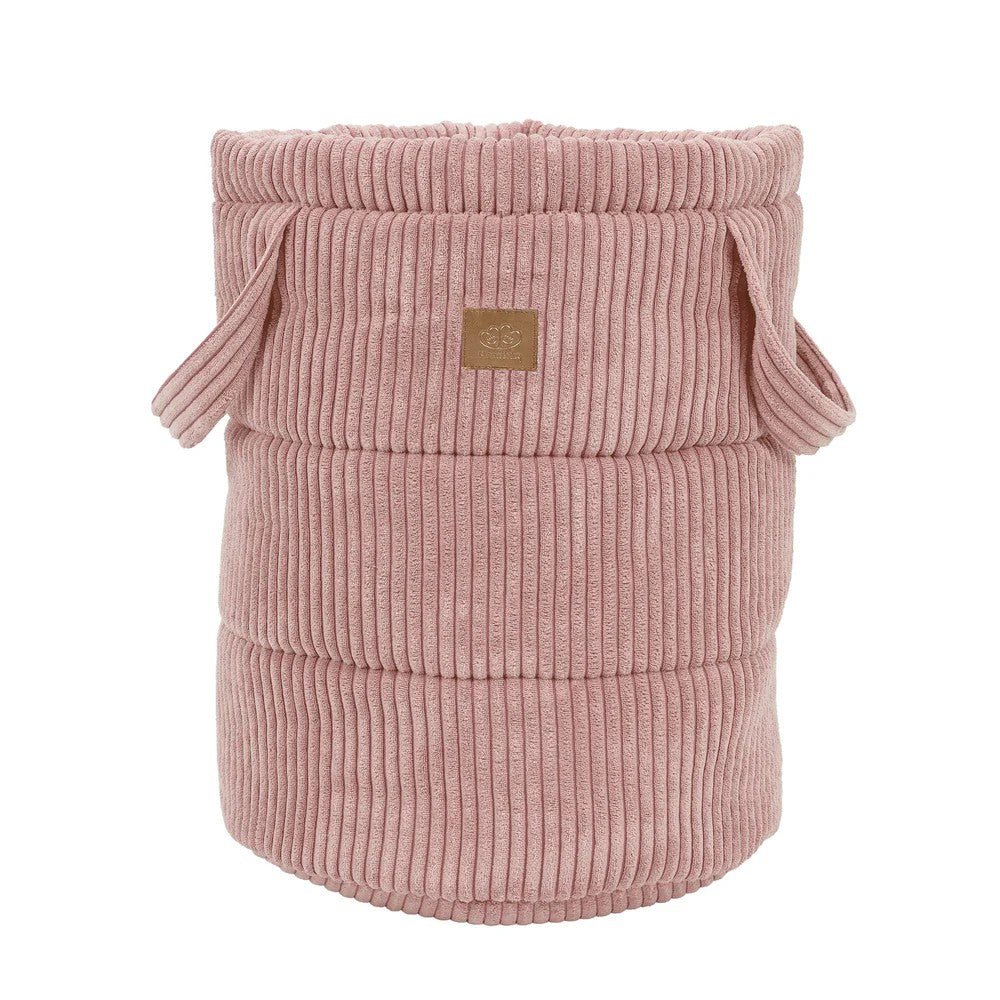 Toy Storage Basket - Corduroy, 39 x 50 cm, with Handles (Powder Pink) - Tiny Tugz™