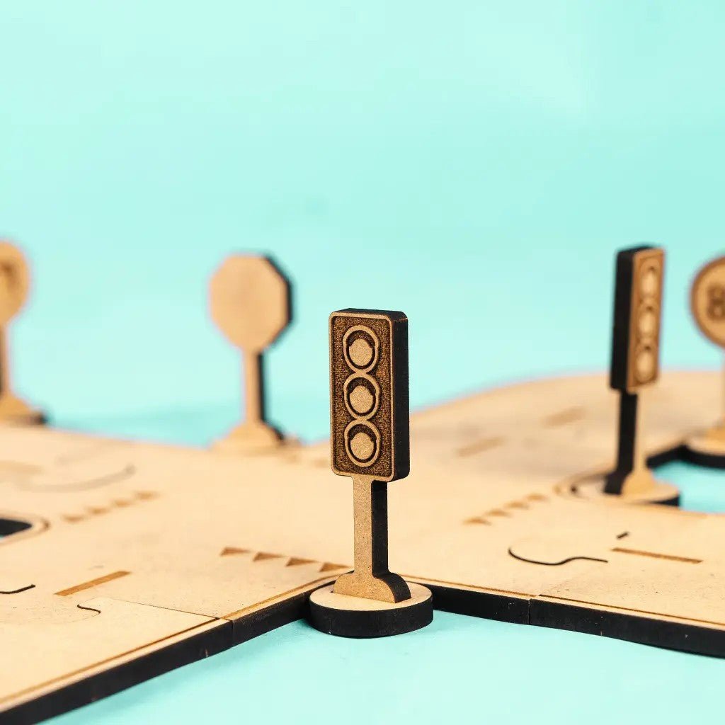 Traffic & Road Signs - Colour-Your-Own Wooden Sign Set - Tiny Tugz™