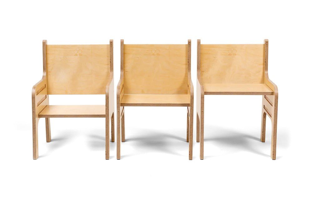 TULLA Montessori Kids Chair - Adjustable Height - Natural Wood - Tiny Tugz™