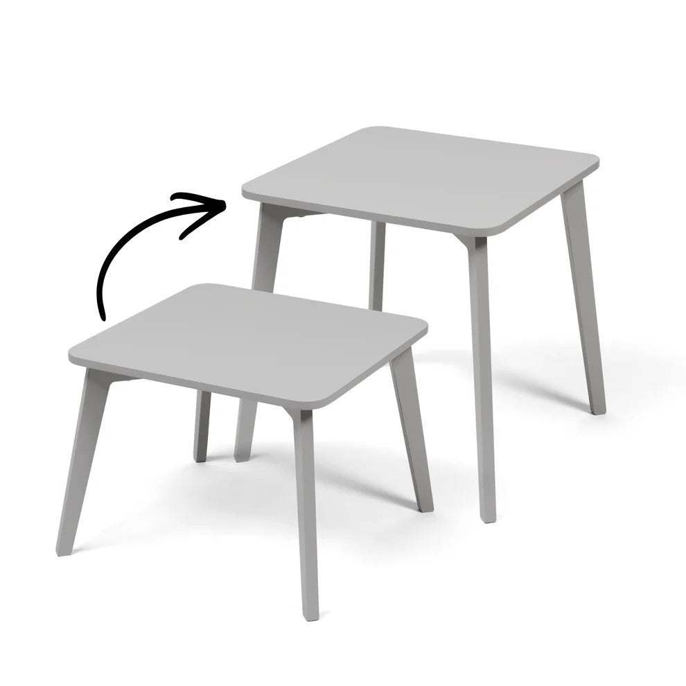 TULLA Montessori Kids Table - Interchangeable Legs - Grey - Tiny Tugz™