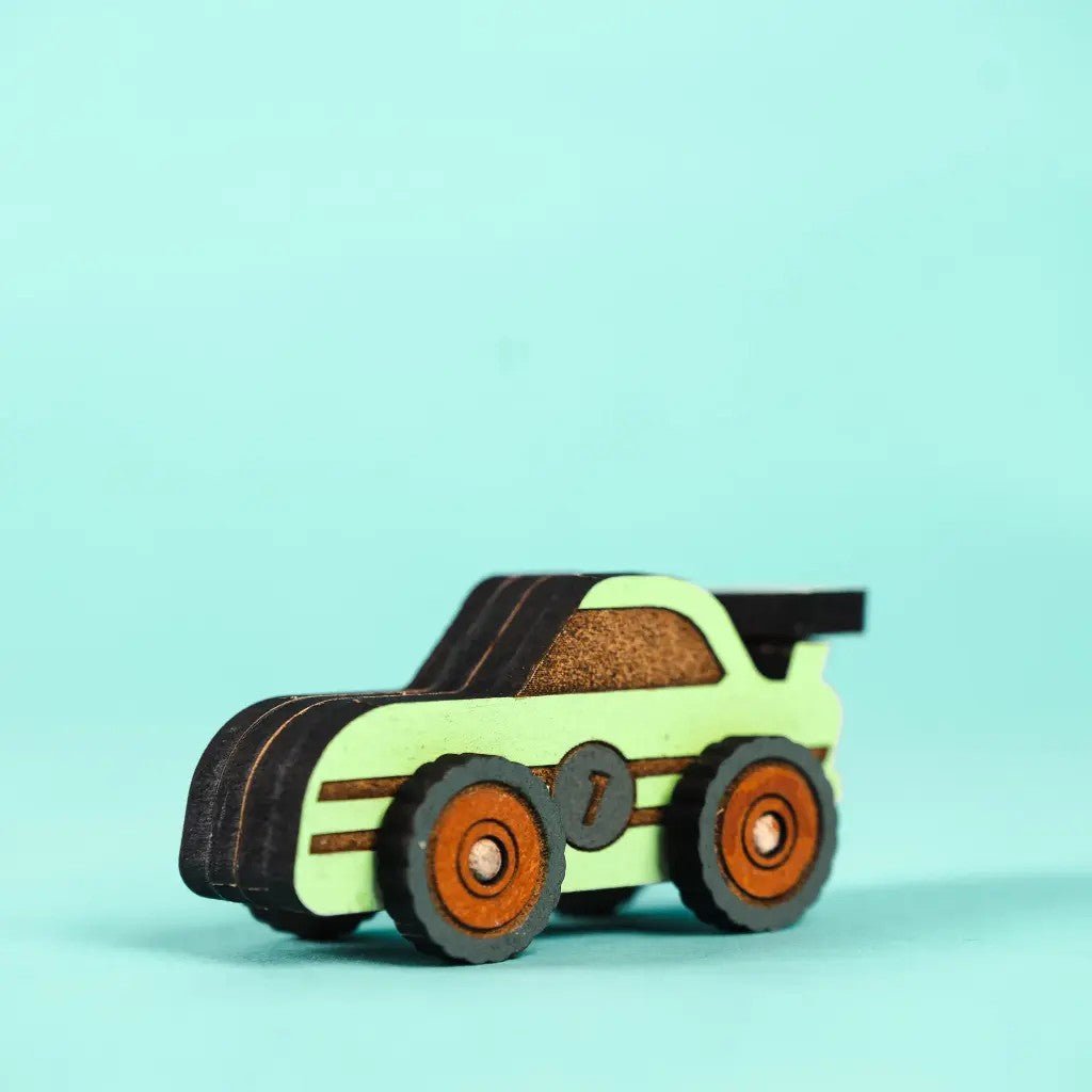 Turbo Racer - Colour-Your-Own Wooden Race Car - Tiny Tugz™