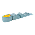 Turquoise Foam Play Set with Small Ball Pit, 5-Piece (1–3y) – Yellow Balls - Tiny Tugz™