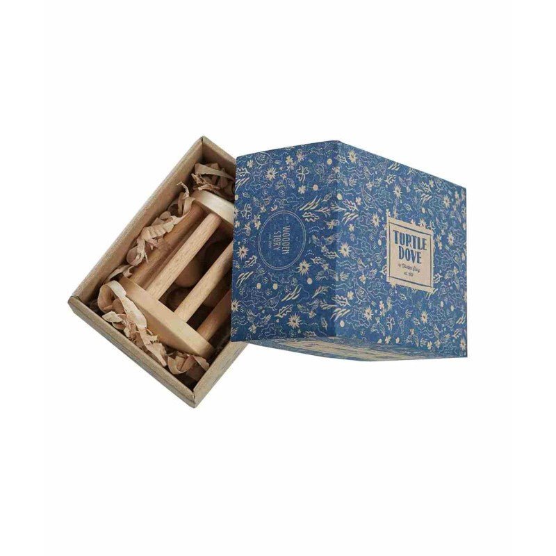 Turtle Dove Wooden Rattle for Babies - Tiny Tugz™