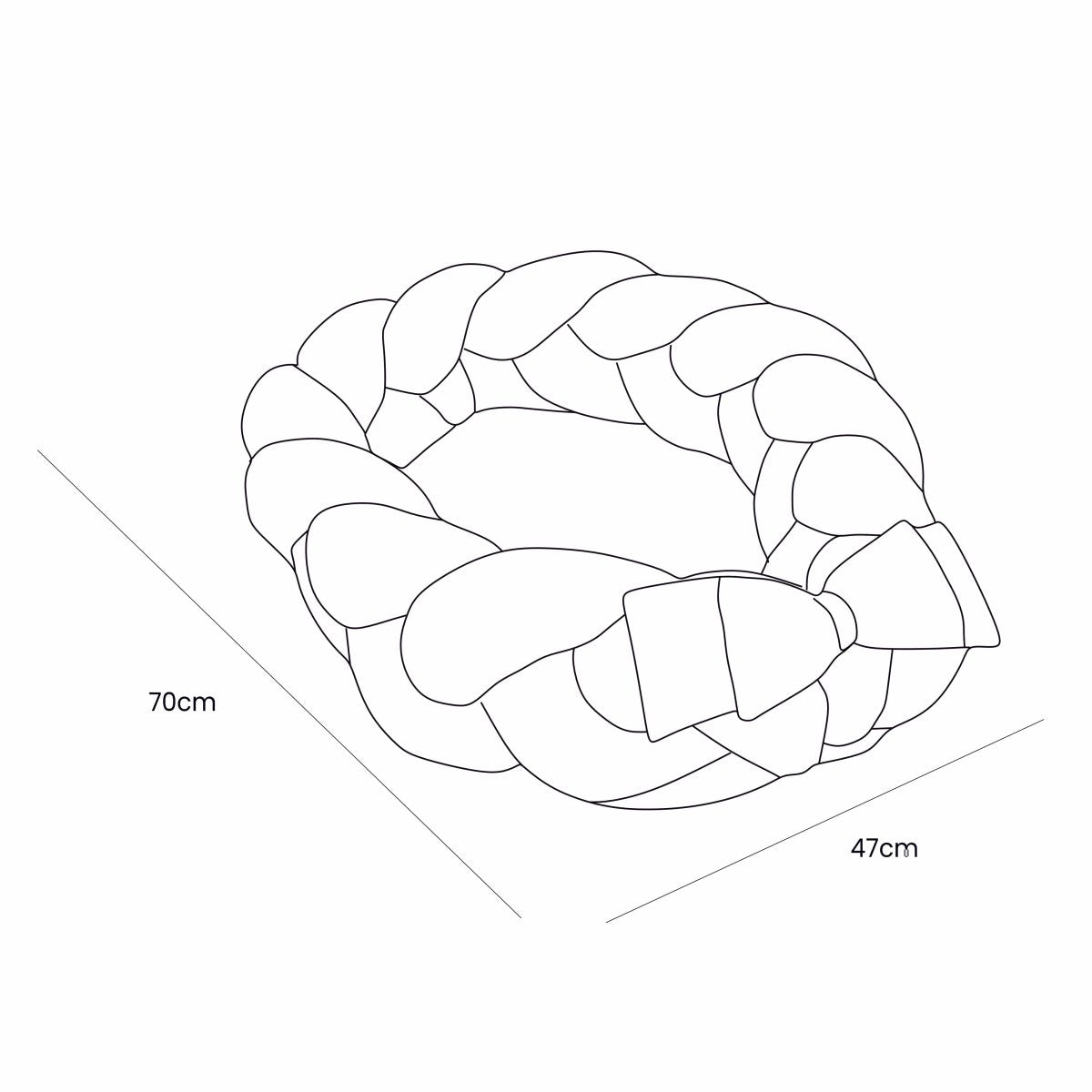 Vanilla Baby Nest with Braided Bumper & Play Mat, Ribbed Corduroy & Cotton Lining - Tiny Tugz™