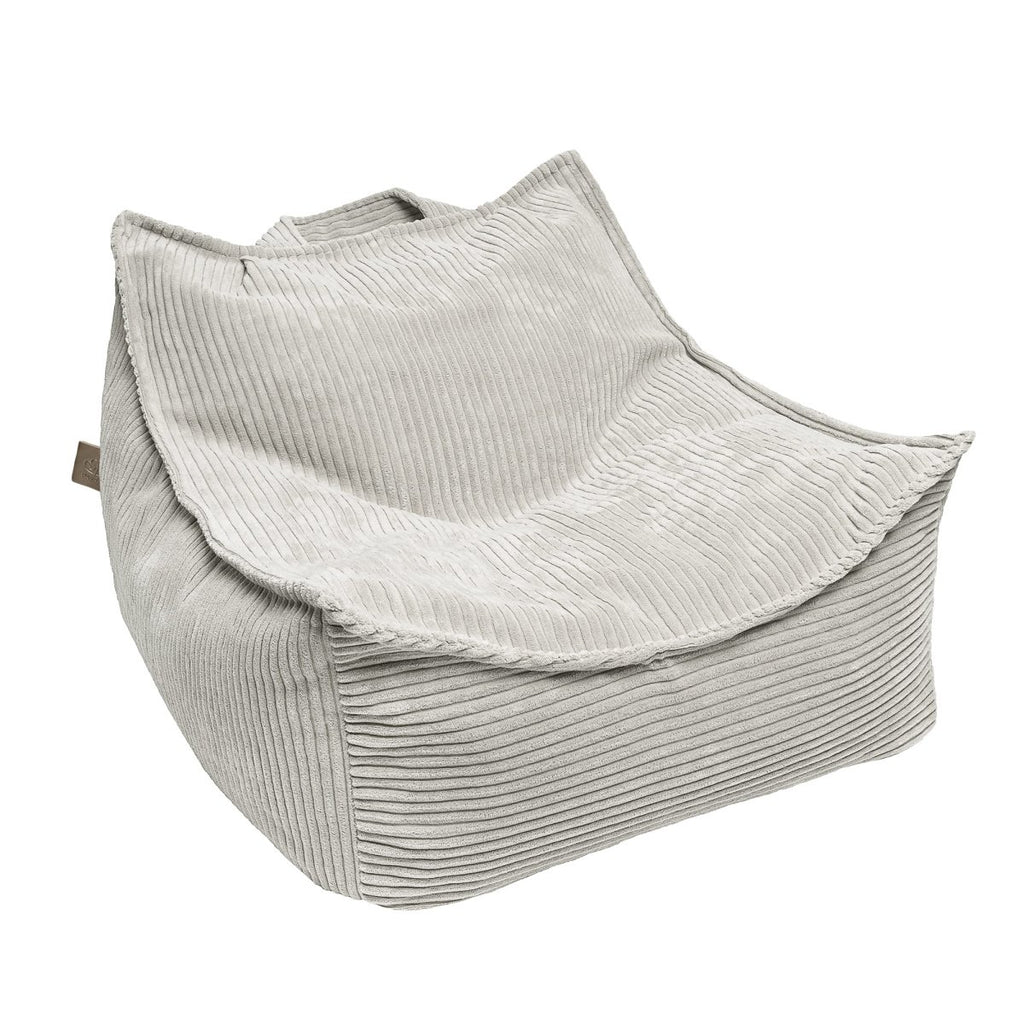 Velvet Beanbag Pouf for Children (Ecru) - Tiny Tugz™