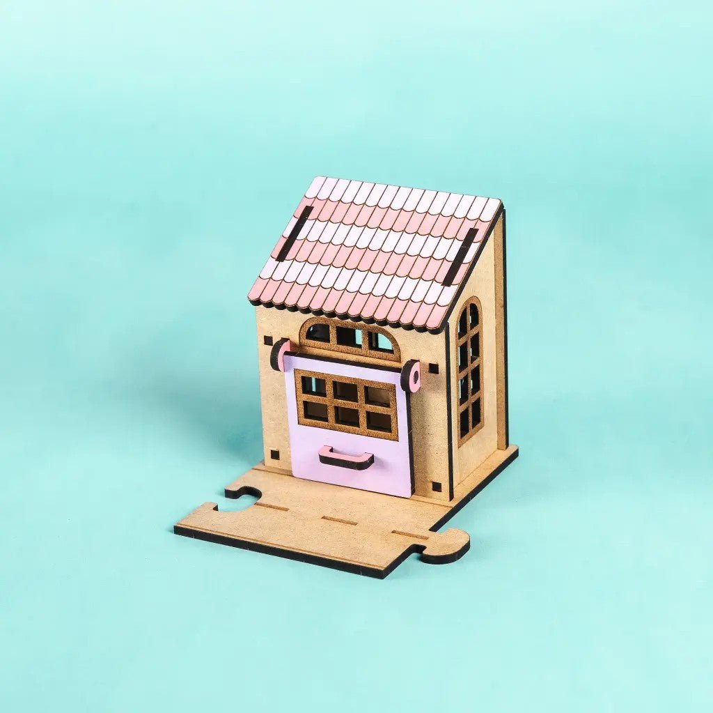 Vista Villa - Colour-Your-Own Wooden Toy Garage - Tiny Tugz™