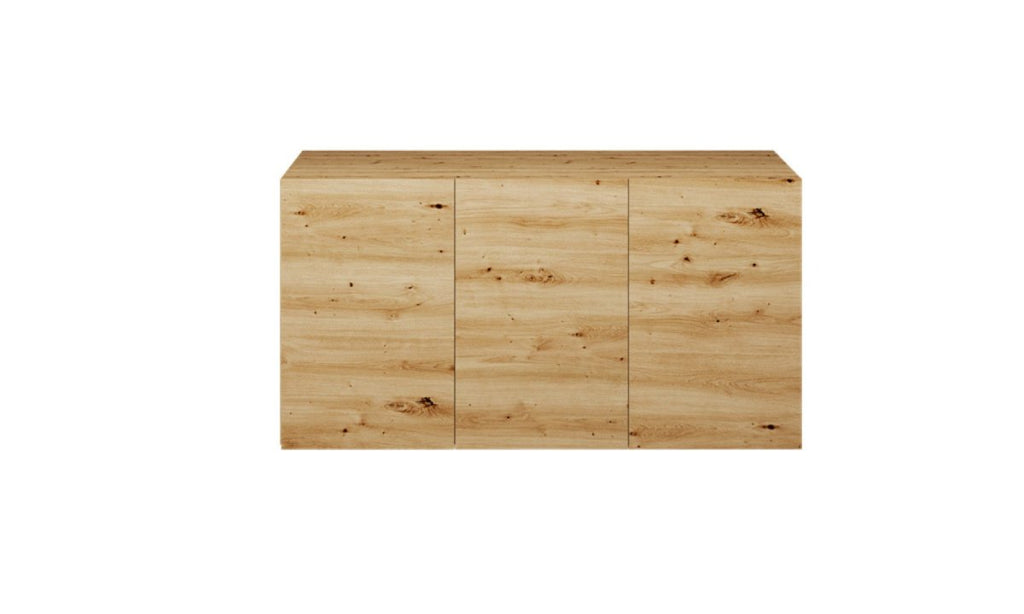Wall-Mounted Sideboard Dallas 160 cm - 3 Cabinets - Artisan Oak Finish - Tiny Tugz™