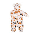 Waterproof Winter Jumpsuit for Babies & Kids (Black & Orange Dots) - Tiny Tugz™