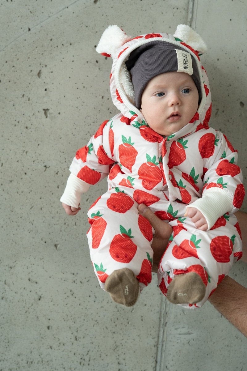 Waterproof Winter Jumpsuit for Babies & Kids (Strawberries) - Tiny Tugz™