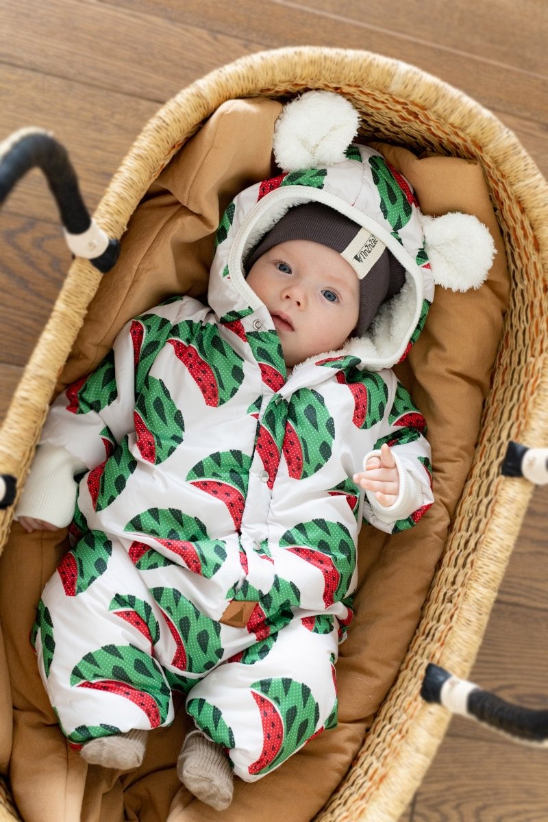 Waterproof Winter Jumpsuit for Babies & Kids (Watermelons) - Tiny Tugz™