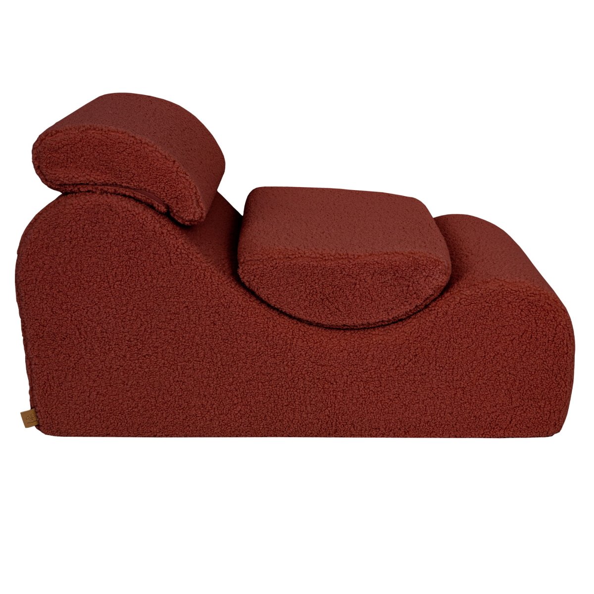 Wave Lounger for Kids & Teens - S-Shape, Bearly Fabric (Brown) - Tiny Tugz™