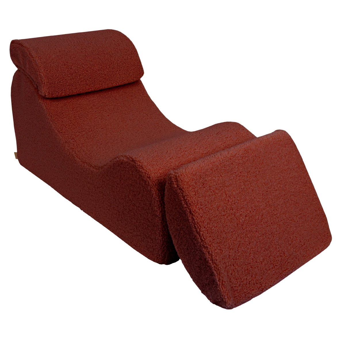 Wave Lounger for Kids & Teens - S-Shape, Bearly Fabric (Brown) - Tiny Tugz™