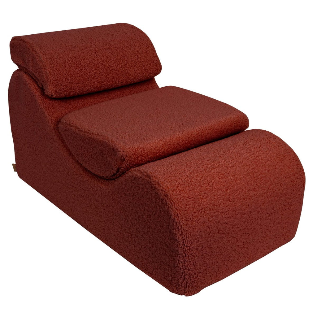 Wave Lounger for Kids & Teens - S-Shape, Bearly Fabric (Brown) - Tiny Tugz™