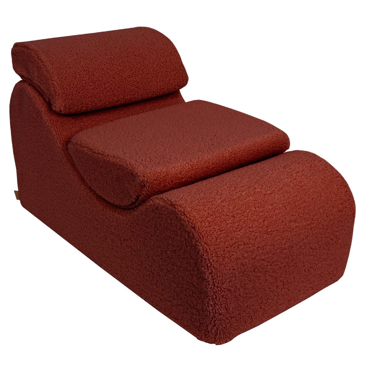 Wave Lounger for Kids & Teens - S-Shape, Bearly Fabric (Brown) - Tiny Tugz™