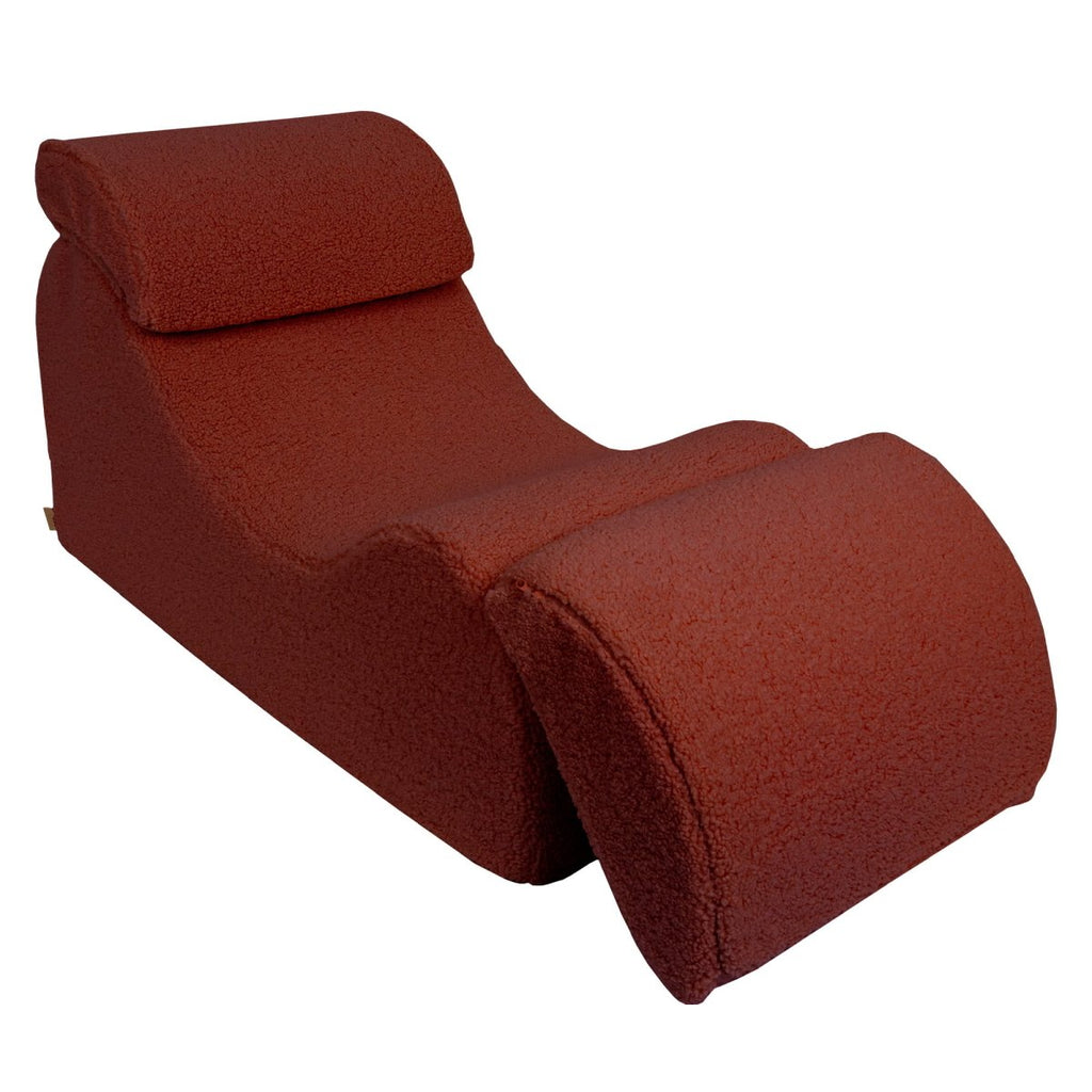 Wave Lounger for Kids & Teens - S-Shape, Bearly Fabric (Brown) - Tiny Tugz™