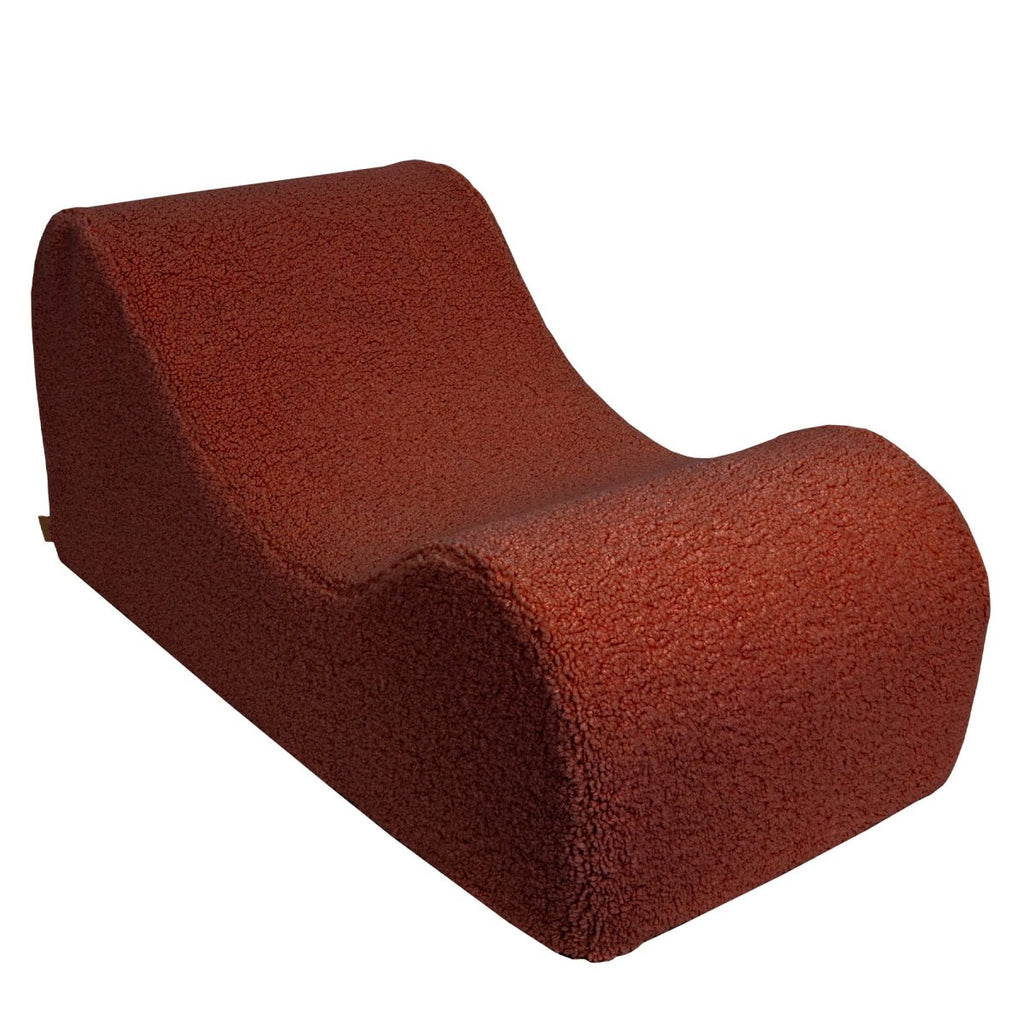Wave Lounger for Kids & Teens - S-Shape, Bearly Fabric (Brown) - Tiny Tugz™