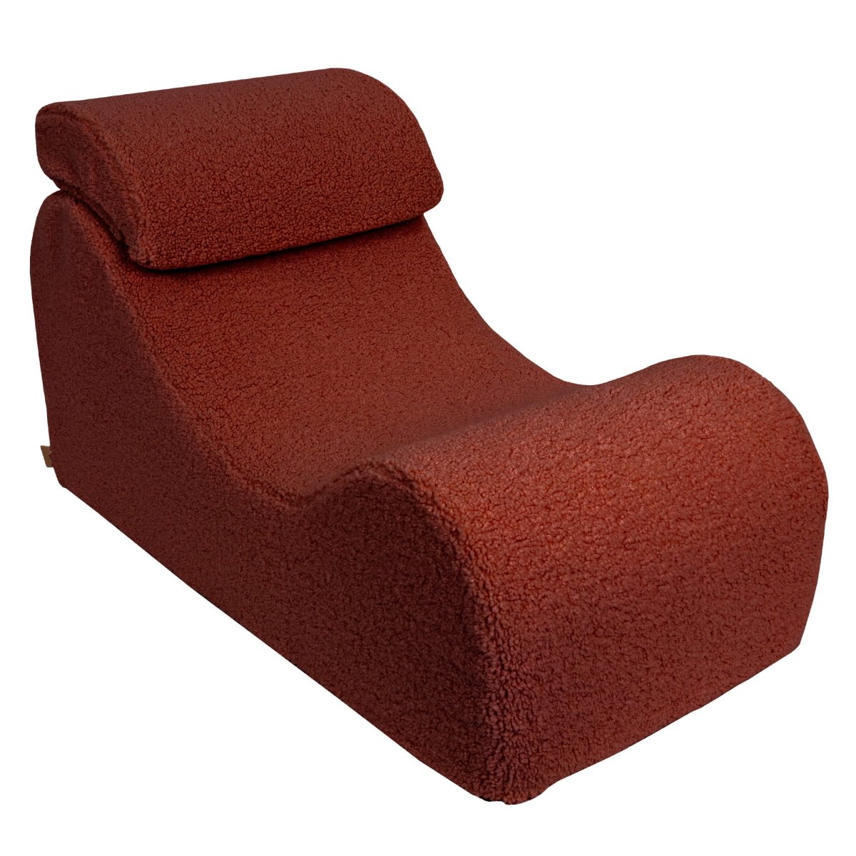 Wave Lounger for Kids & Teens - S-Shape, Bearly Fabric (Brown) - Tiny Tugz™