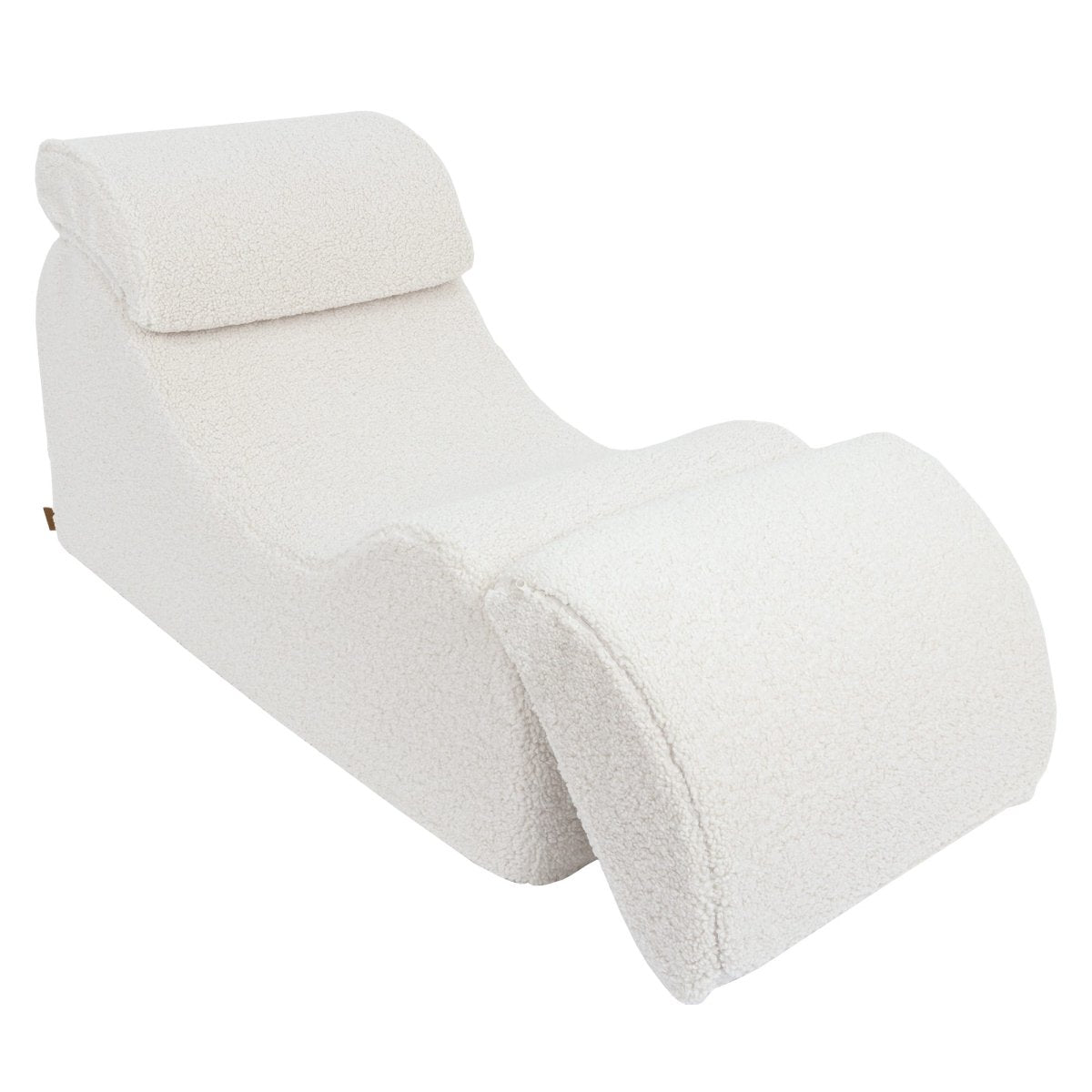 Wave Lounger for Kids & Teens - S-Shape, Bearly Fabric (Cream) - Tiny Tugz™