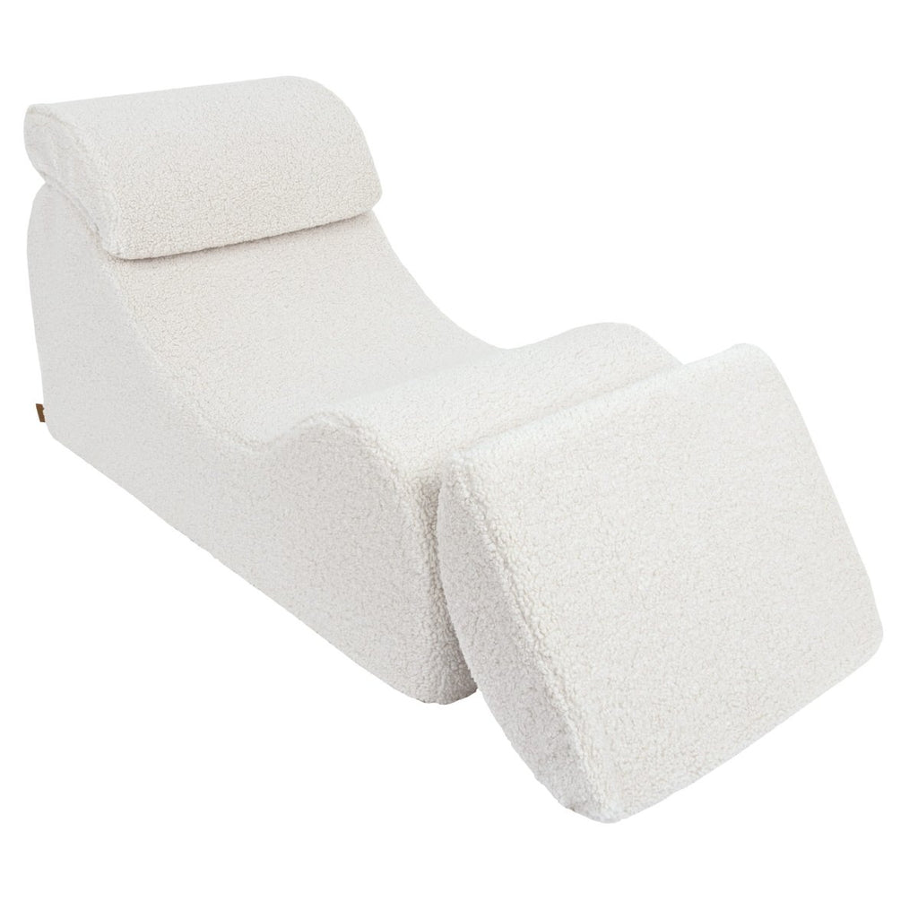 Wave Lounger for Kids & Teens - S-Shape, Bearly Fabric (Cream) - Tiny Tugz™