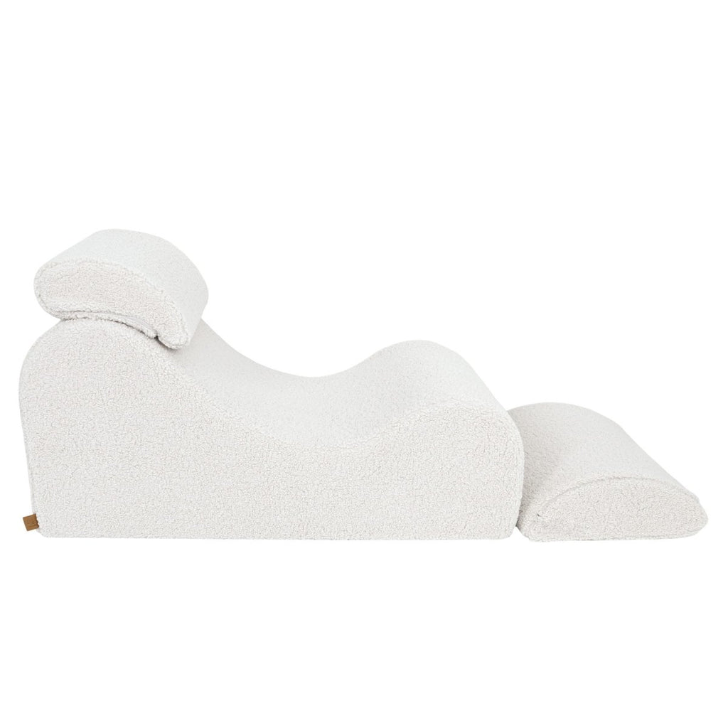 Wave Lounger for Kids & Teens - S-Shape, Bearly Fabric (Cream) - Tiny Tugz™