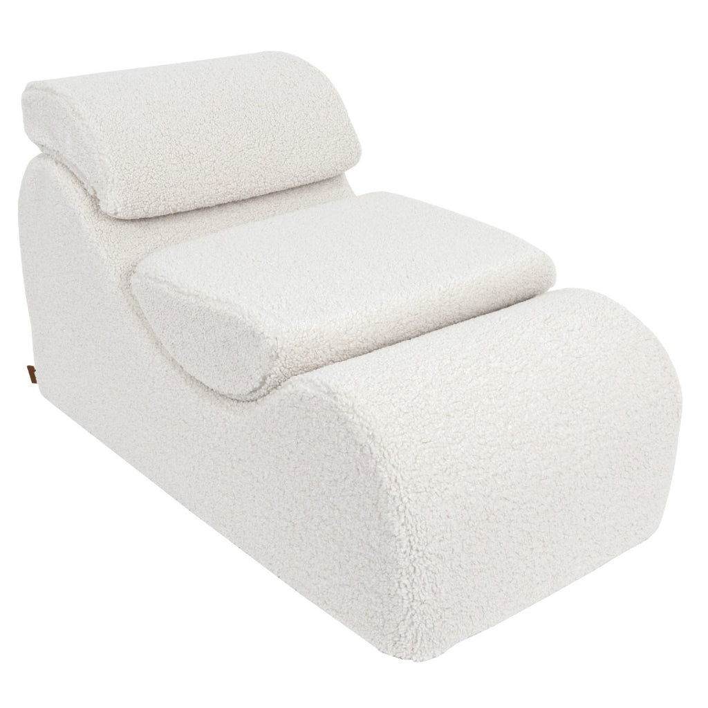 Wave Lounger for Kids & Teens - S-Shape, Bearly Fabric (Cream) - Tiny Tugz™