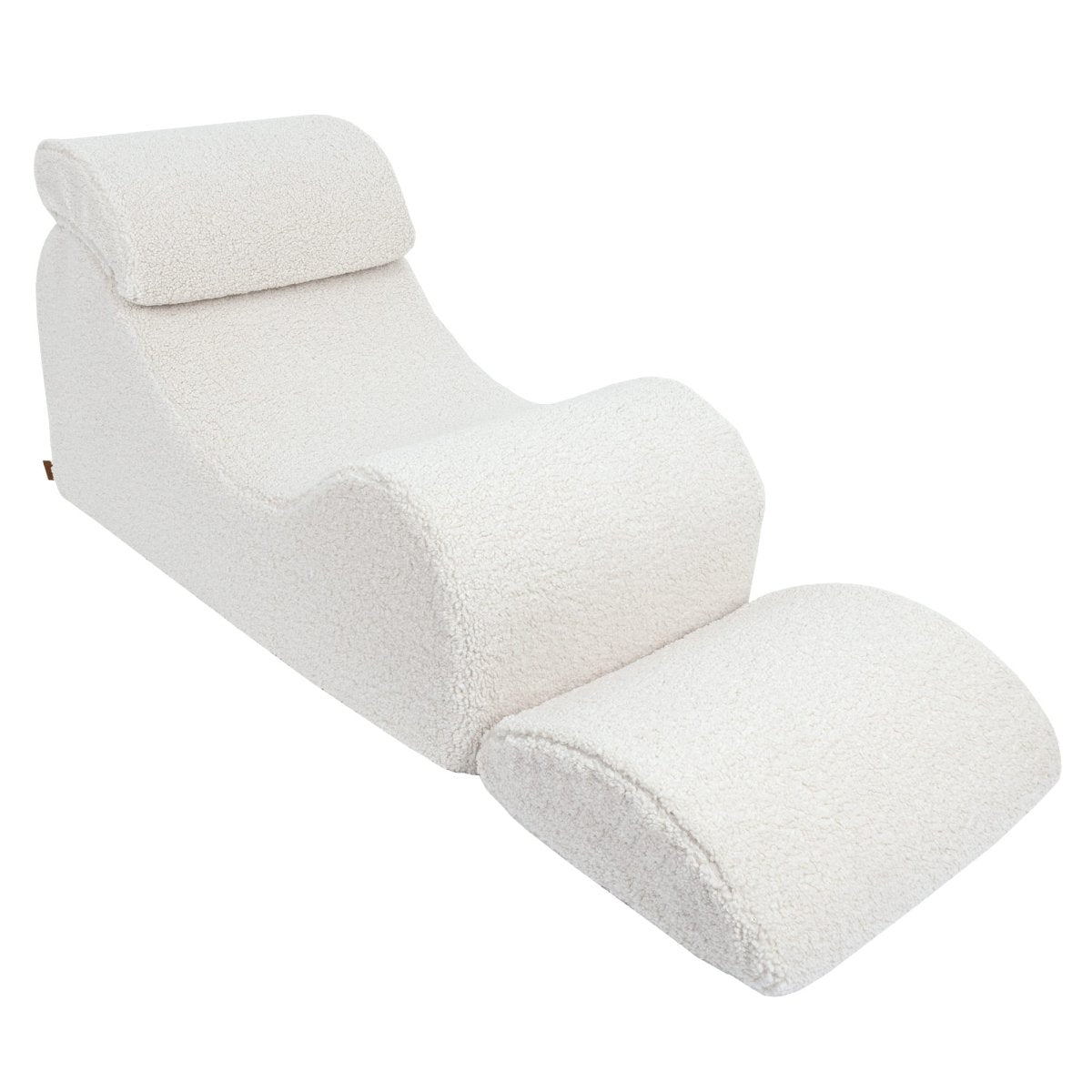Wave Lounger for Kids & Teens - S-Shape, Bearly Fabric (Cream) - Tiny Tugz™